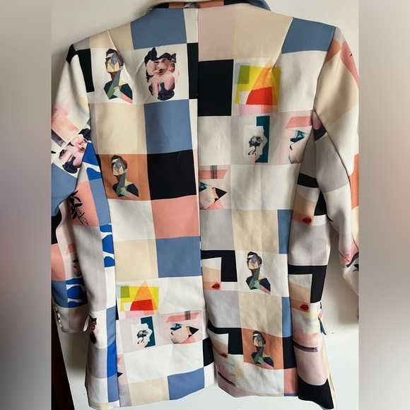 Abstract Multicolour Blazer - Picture 2 of 3
